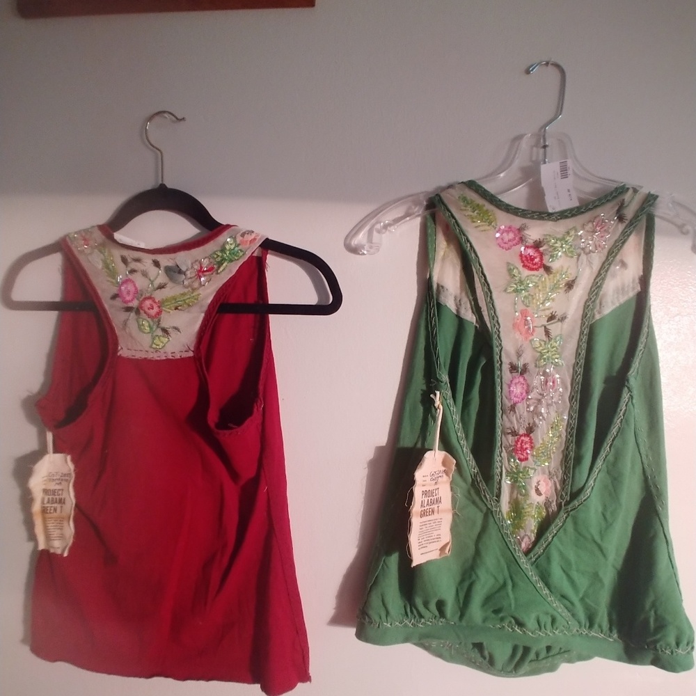 Anthropologie Project Alabama Green Ts